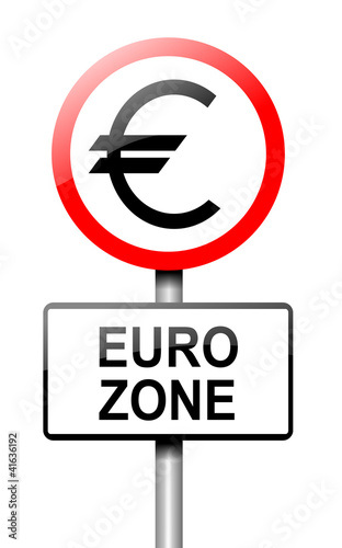 Euro zone concept.
