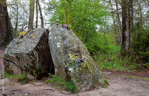 Tomb of Merlin in Paimpont forest, France