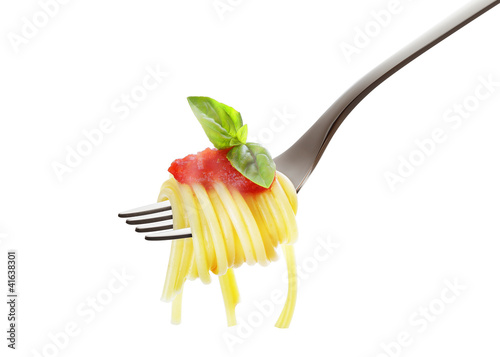 spaghetti al pomodoro white photo