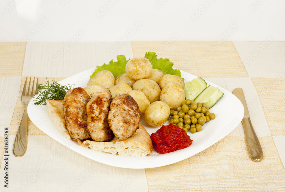 grilled kebab on pita grilled kebab on pita
