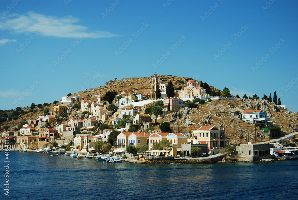 Symi island, greek paradise,Greece, seaport, miditerranean,view
