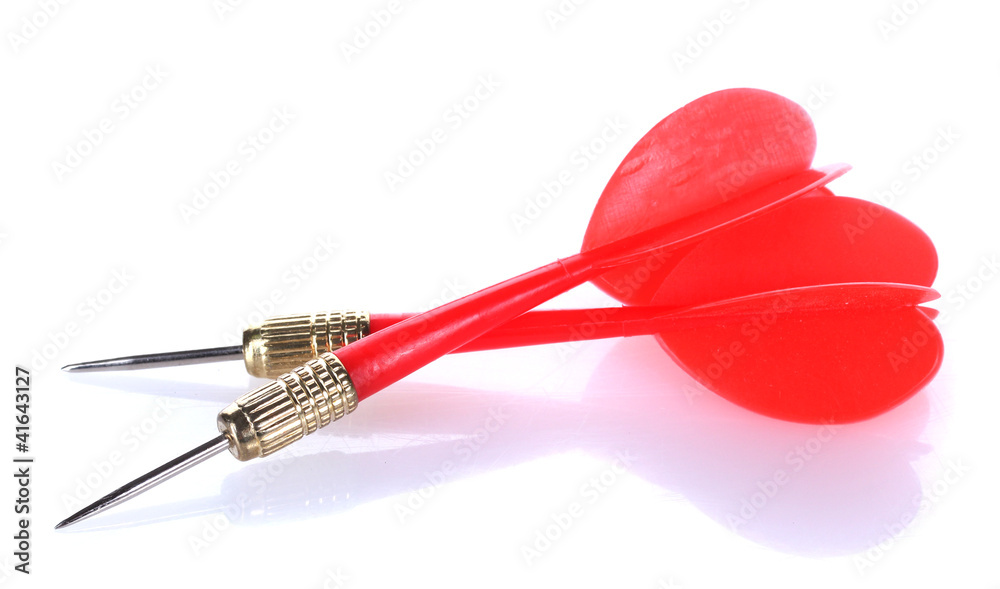 two darts isolated on white two darts isolated on white