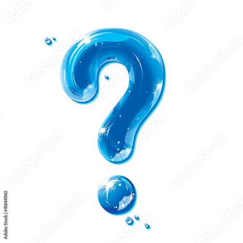 ABC series - Water Liquid Punctuation Marks - Question Mark