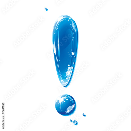 ABC series - Water Liquid Punctuation Marks - Exclamation Mark