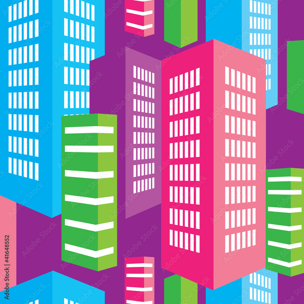 Seamless pattern of the city Seamless pattern of the city