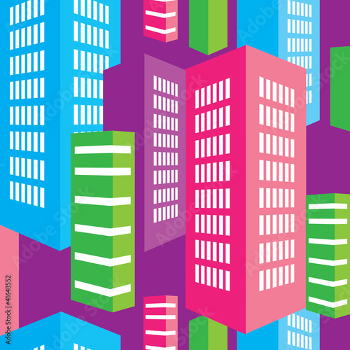 Seamless pattern of the city