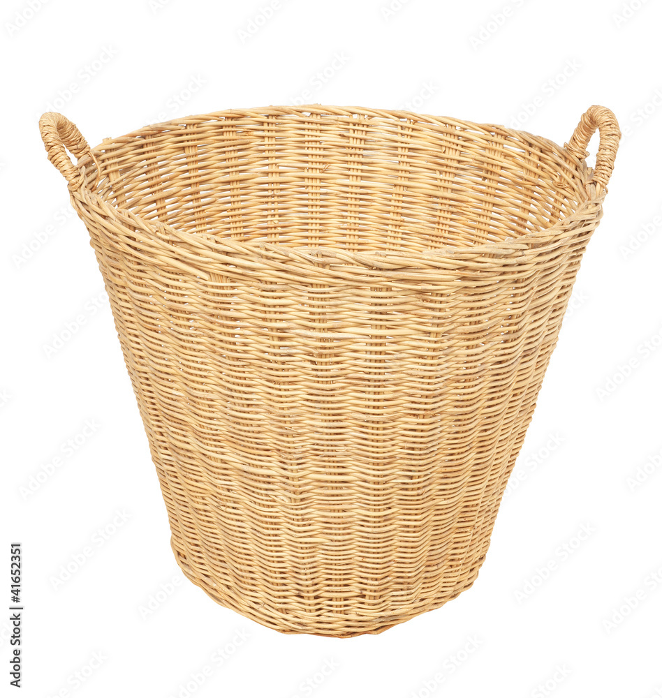 Wicker basket isolated on white background Wicker basket isolated on white background