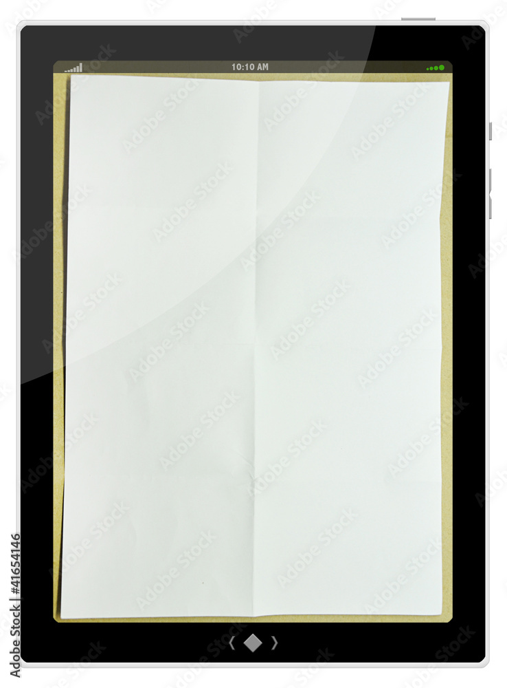 Blank PC tablet and Crumpled paper Blank PC tablet and Crumpled paper