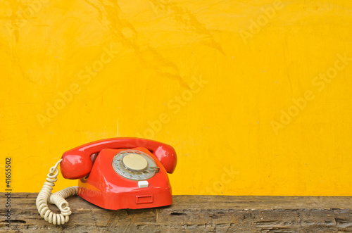 Antique red phone