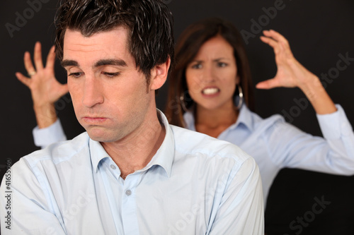 Couple having an argument photo