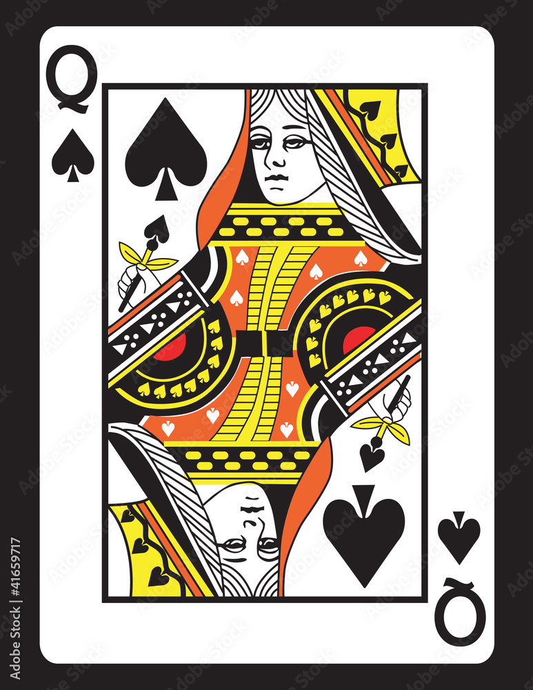 Naklejka premium Queen of Spades! Vector eps 8