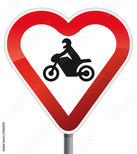 Schild Biker Herz