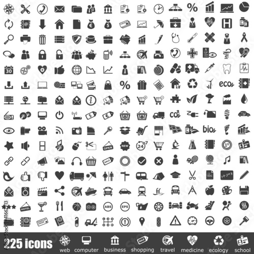 225 icons photo