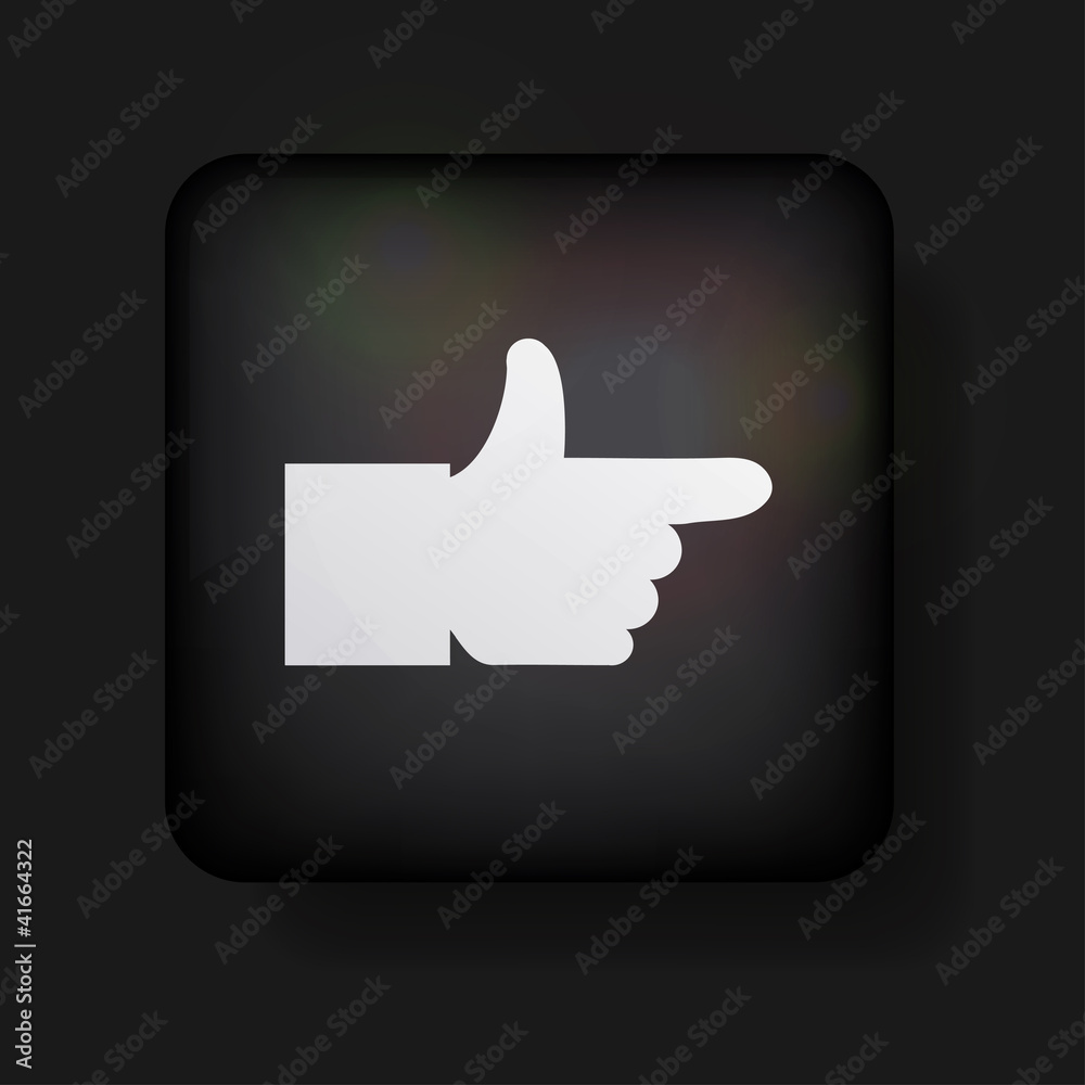 Vector hand icon on black. Eps10 Vector hand icon on black. Eps10