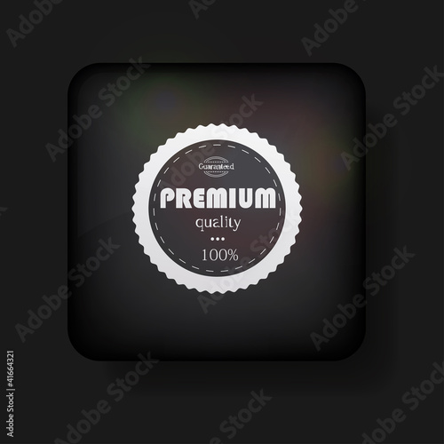 Vector premium quality icon on black. Eps10