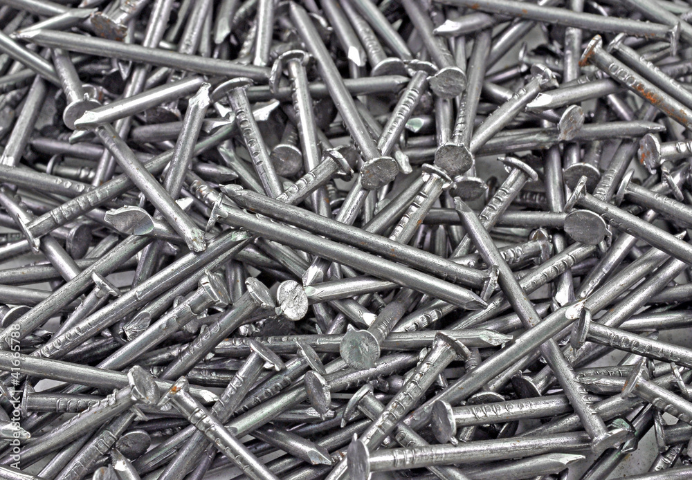 pile of iron nails pile of iron nails