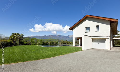 beautiful country house with swimming pool, outdoor © alexandre zveiger