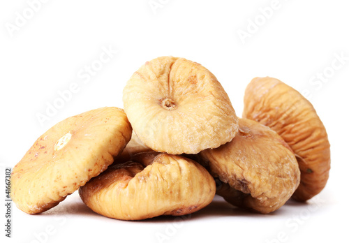 delicious dried figs isolated on white