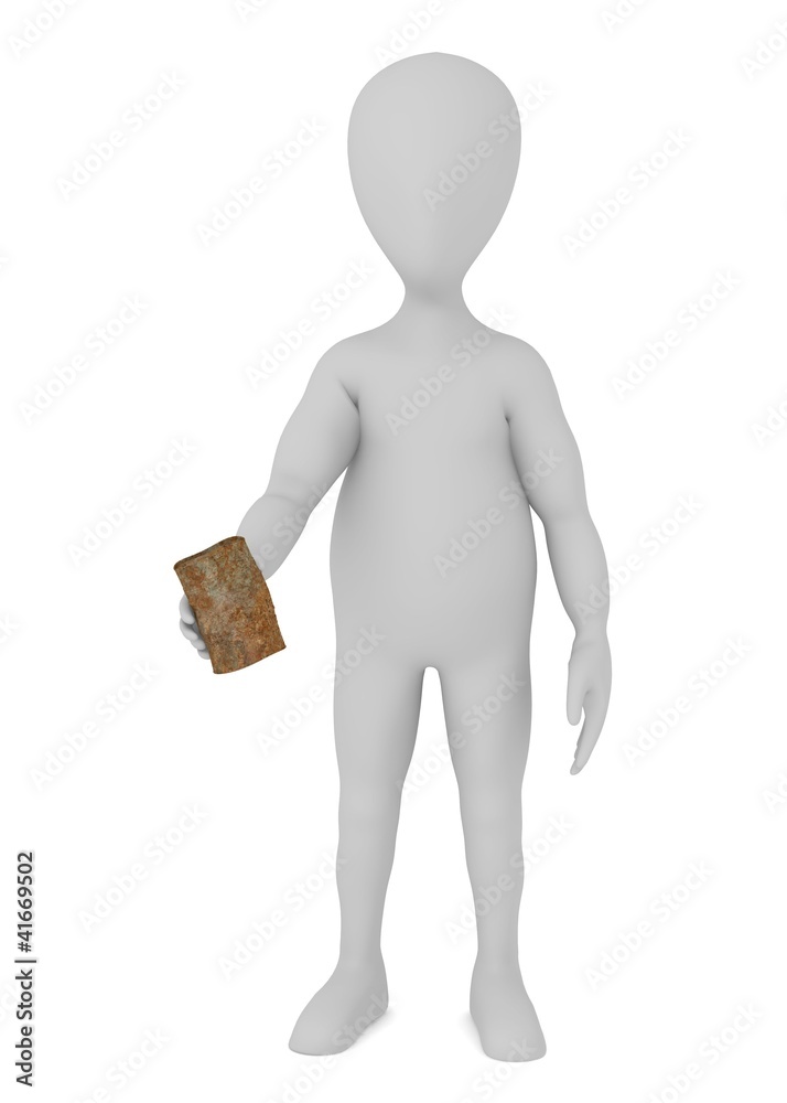 3d render of cartoon character with rusty barrel 3d render of cartoon character with rusty barrel