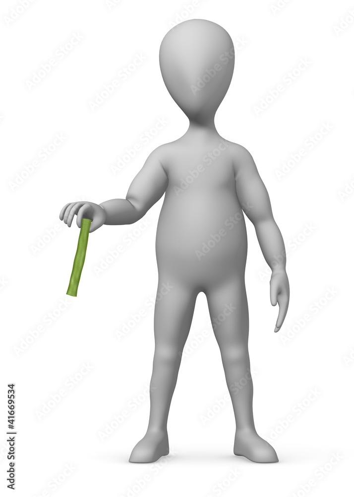 3d render of cartoon character holding bean 3d render of cartoon character holding bean
