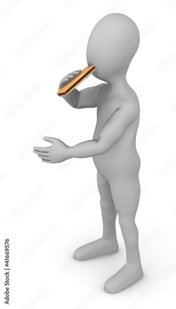 3d render of cartoon character with biscuit 3d render of cartoon character with biscuit