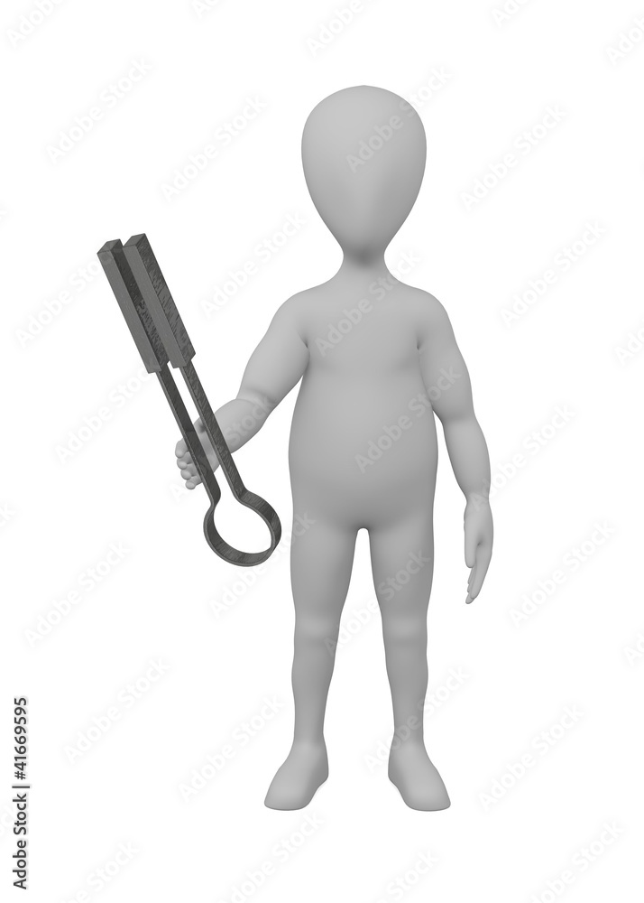 3d render of cartoon character with tool 3d render of cartoon character with tool