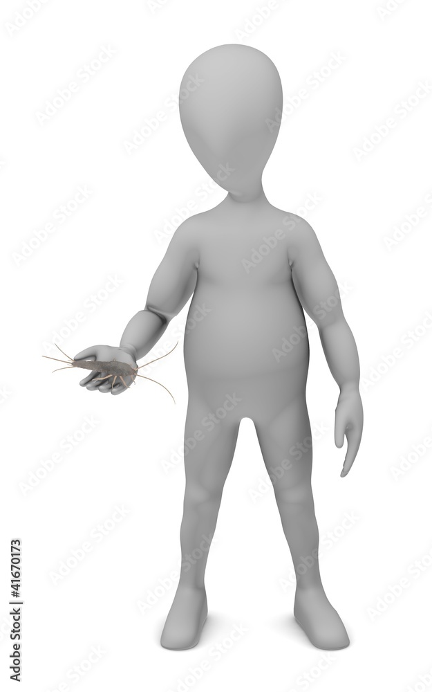 3d render of cartoon character with lepisma saccharina 3d render of cartoon character with lepisma saccharina