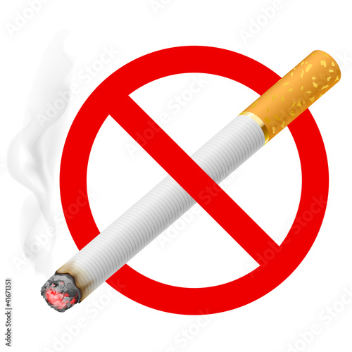 The sign no smoking