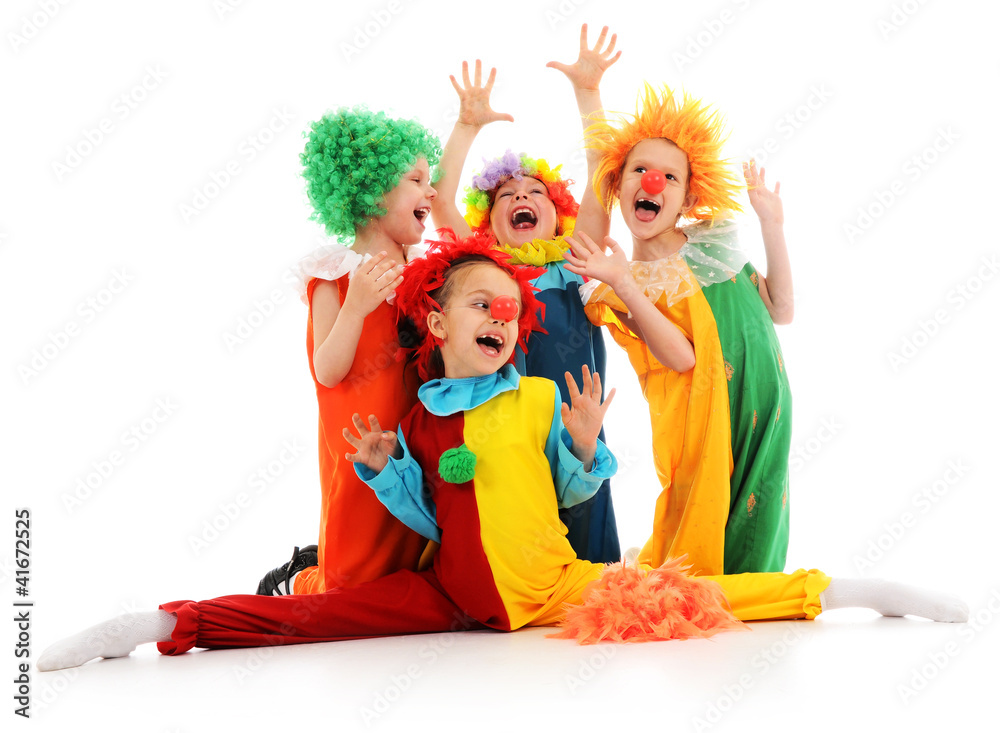 Funny clowns - obrazy, fototapety, plakaty 