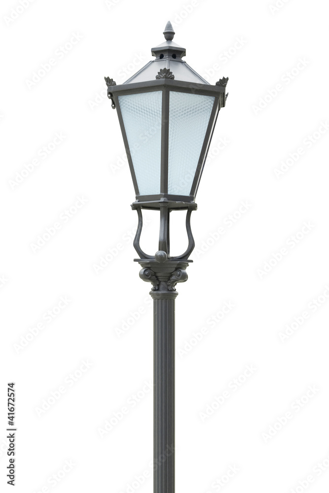 Street lamp on the white background