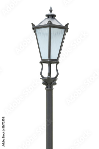 Street lamp on the white background