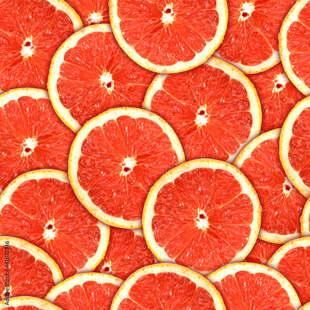 Seamless pattern of red grapefruit slices Seamless pattern of red grapefruit slices