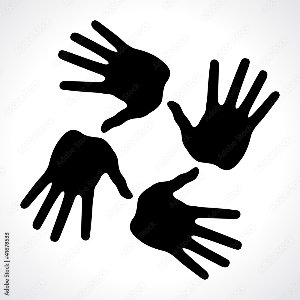 hand prints icon, abstract vector illustration for design hand prints icon, abstract vector illustration for design