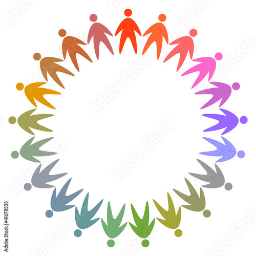 icon of colorful people pictogram, vector  for design