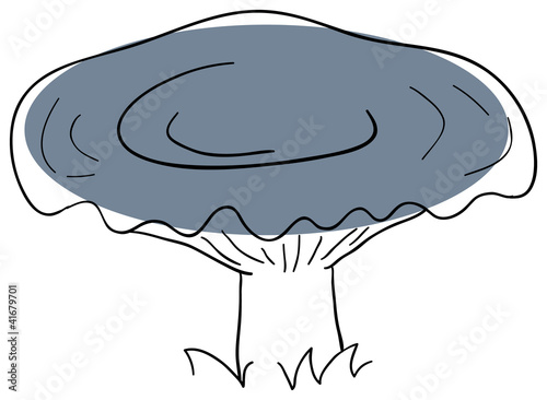Vector milk mushroom is isolated on a white background