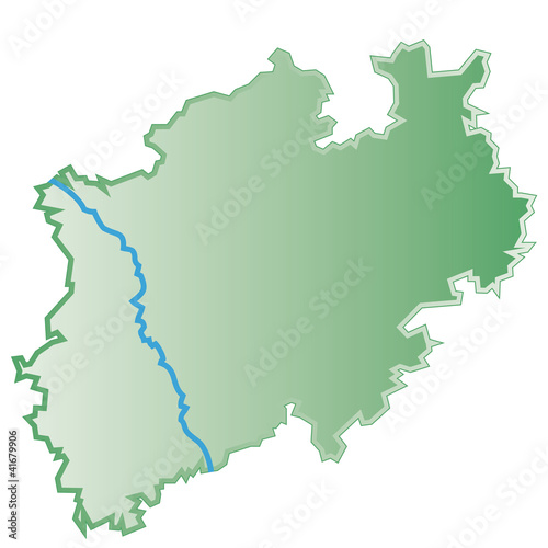 NRW Nordrhein-Westfalen Schematische Karte mit QXP9 Datei photo