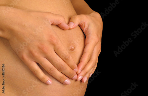 Obraz na płótnie Pregnant woman w salonie
