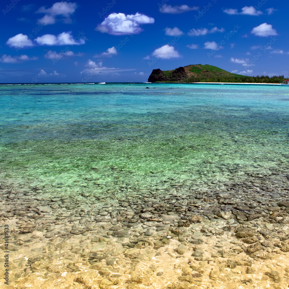 Fototapeta premium Quiet bay of the island Gabriel.Mauritius.