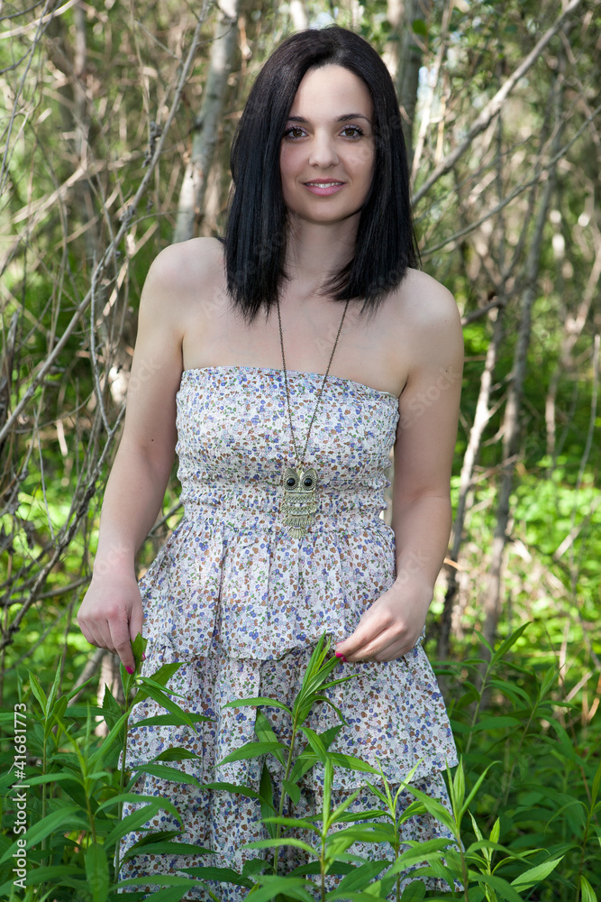 Young woman in the forest Young woman in the forest