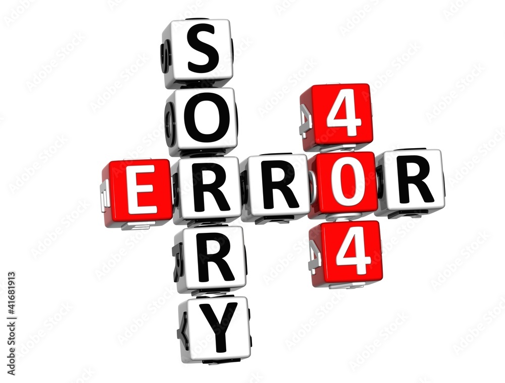 3D Error 404 Sorry Crossword 3D Error 404 Sorry Crossword