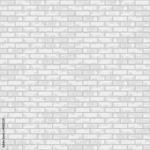 Seamless white brick wall