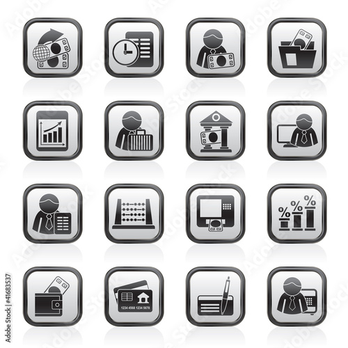 Bank and Finance Icons - Vector Icon Set