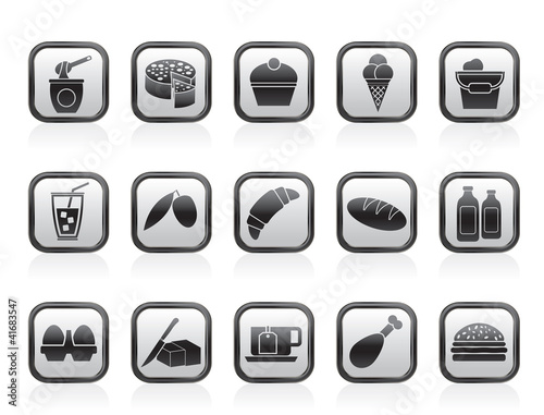 Dairy Products - Food and Drink icons - vector icon set