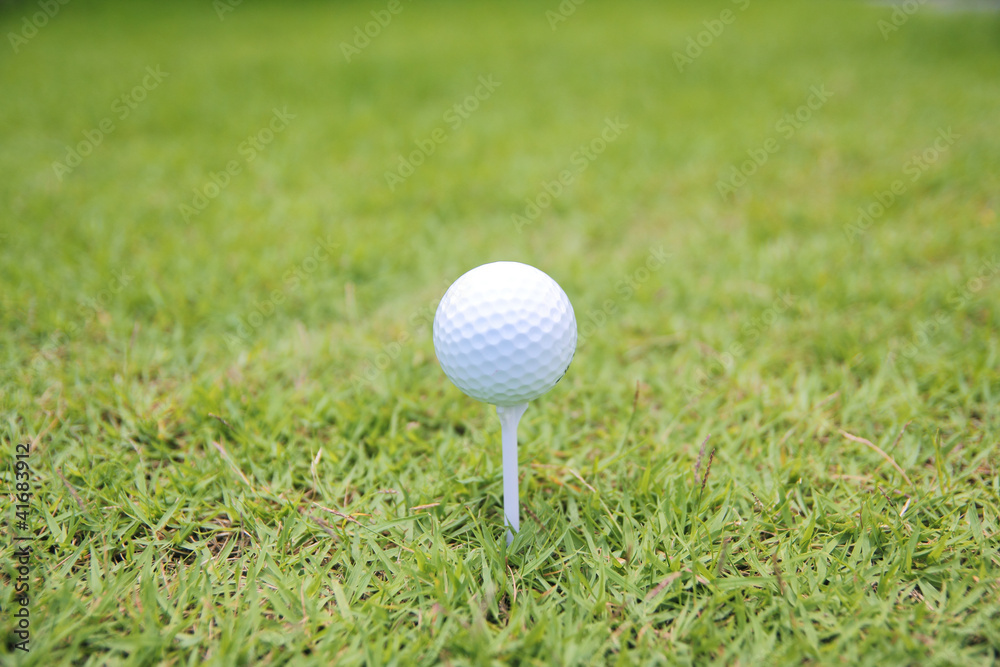 Golf ball on tee