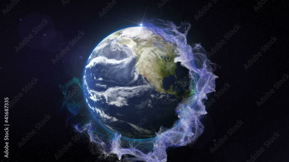Earth in Particle with Alpha Channel - HD1080 Earth in Particle with Alpha Channel - HD1080
