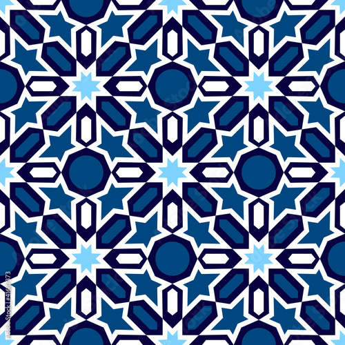 Blue Islamic ornaments