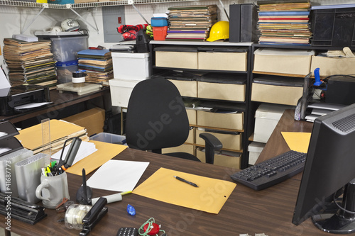 Messy Work Room Office Desk