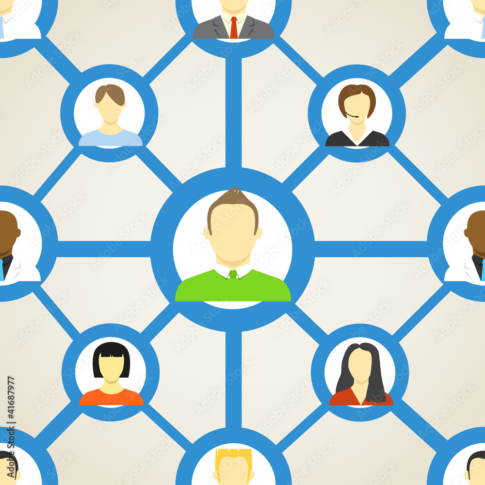 Seamless background of people on social network Seamless background of people on social network