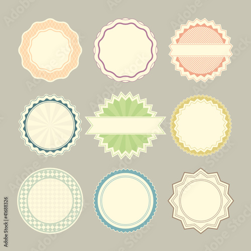 set of vintage labels