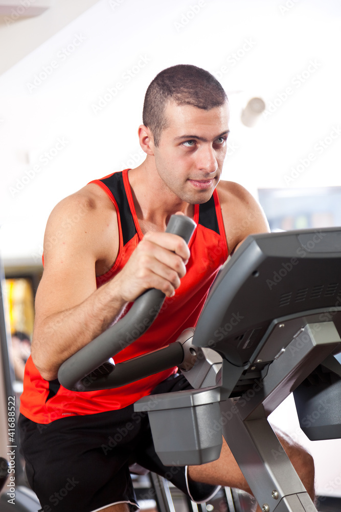 Man training in the gym Man training in the gym